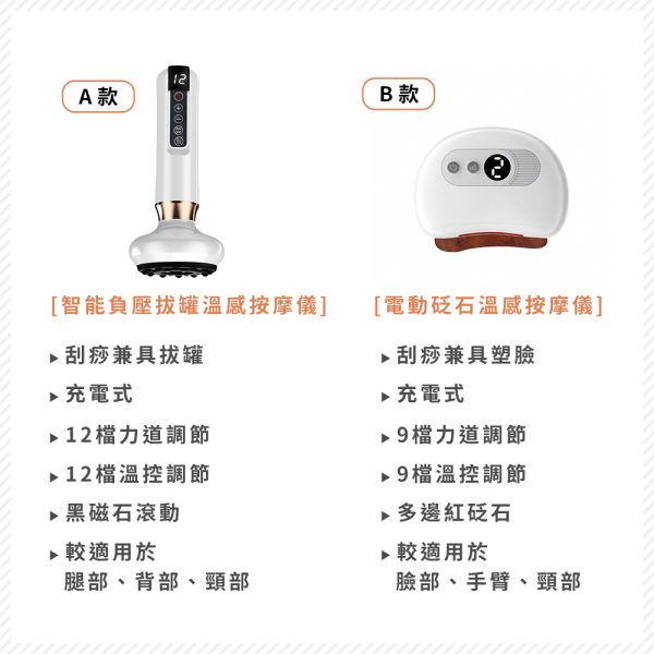 隨身的按摩師，趕走你的疲勞  InPure 電動砭石溫感按摩儀 拔罐按摩儀(砭石刮痧板/恆溫發熱/電動刮痧板/拔罐/無痛刮痧)：圖片 3